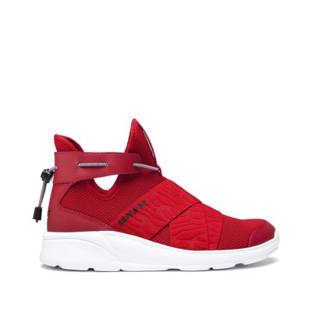 Supra Anevay Womens High Tops Shoes Red UK 69XDK
